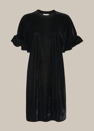 Velvet Frill Sleeve Dress