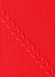 Lacing Detail Rib Sweater