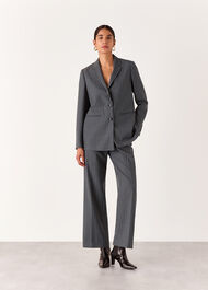 Isla Pinstripe Wool Trouser
