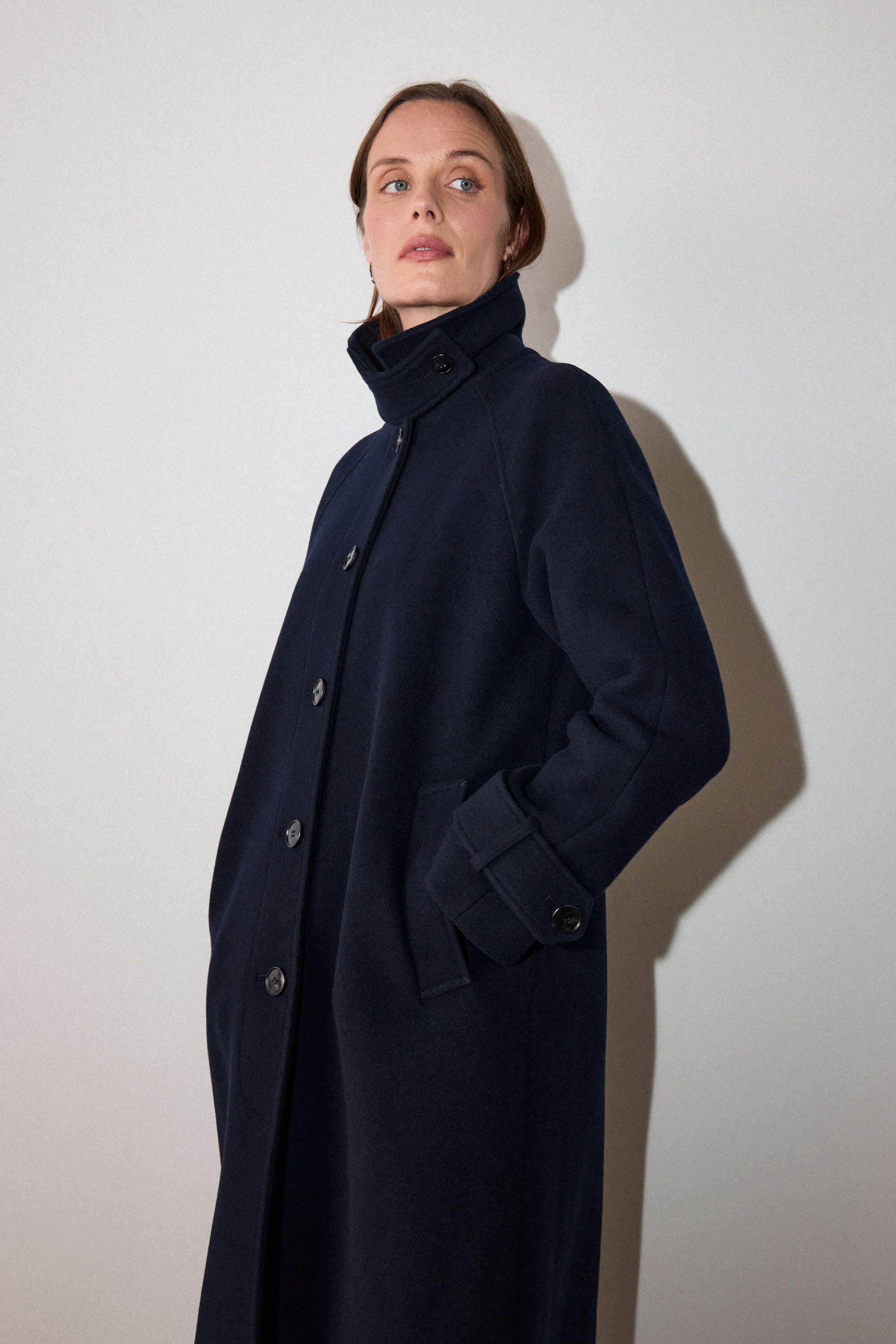 Black Collar Detail Denim Jacket | WHISTLES | Whistles US |