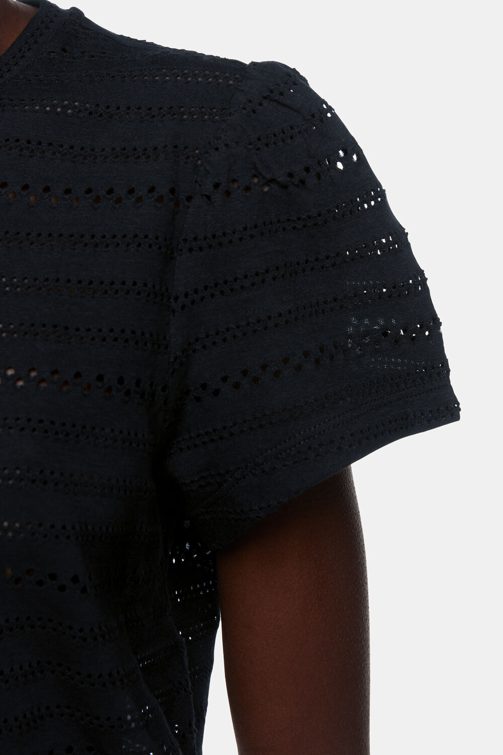 Black Broderie Top
