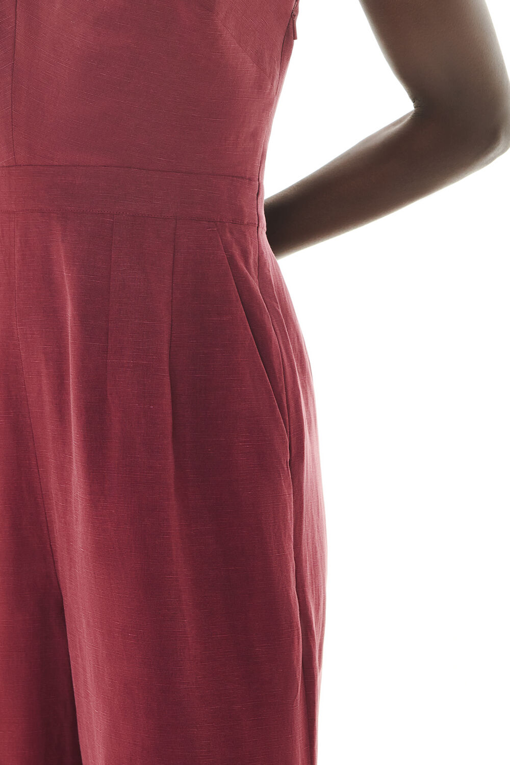 Burgundy Bandeau Jumpsuit