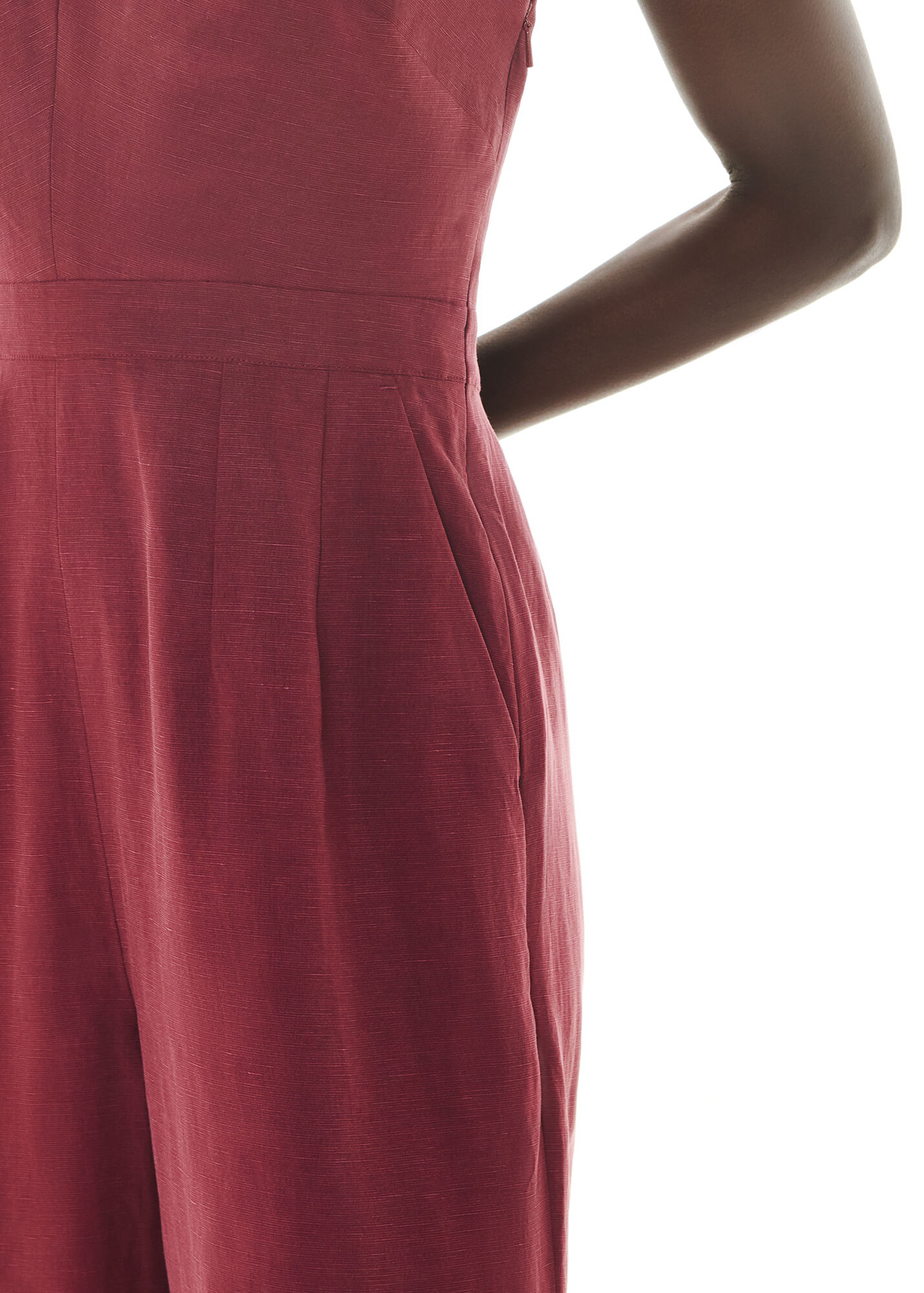 Burgundy Bandeau Jumpsuit WHISTLES