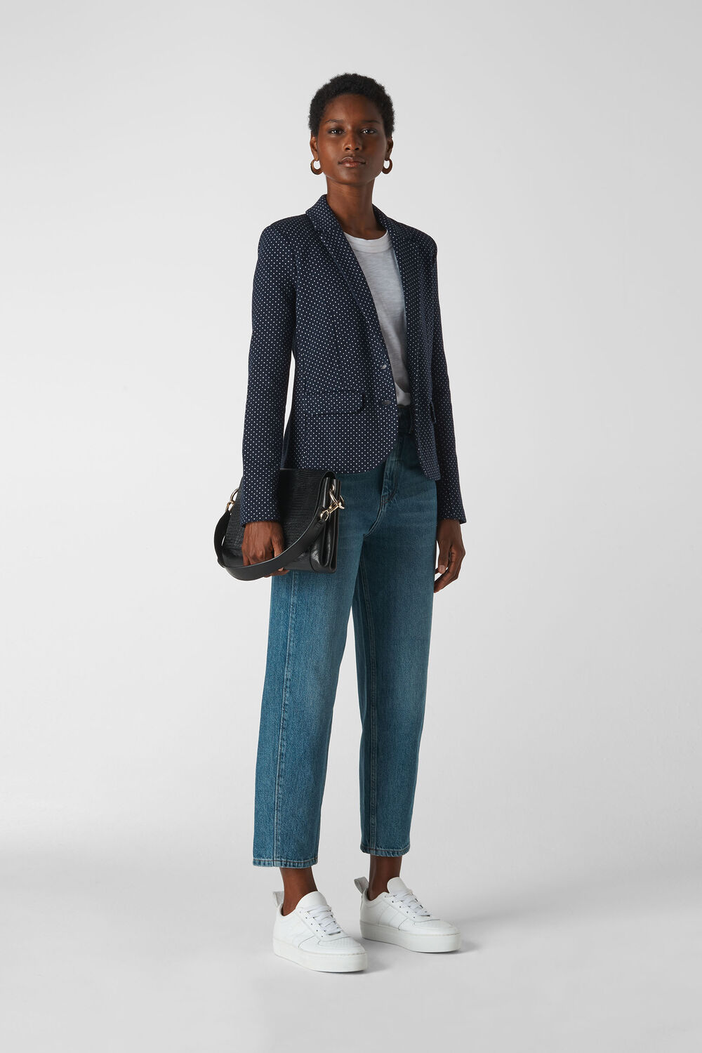 Spot Slim Jersey Jacket Navy/Multi