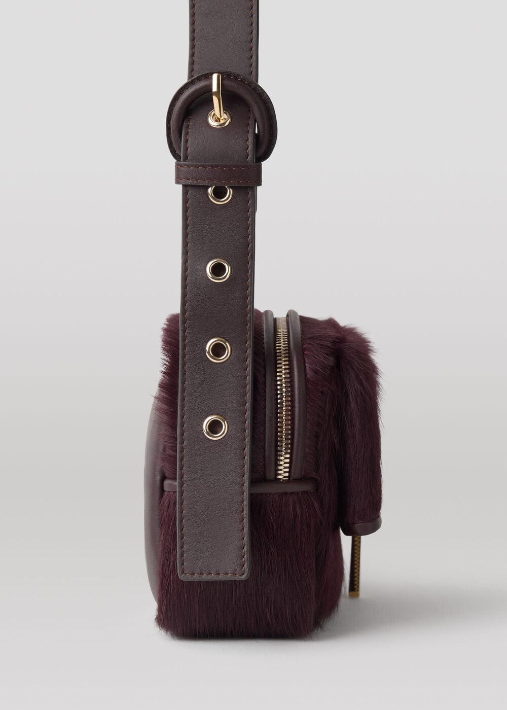 Plum Bibi Hair-On Crossbody Bag