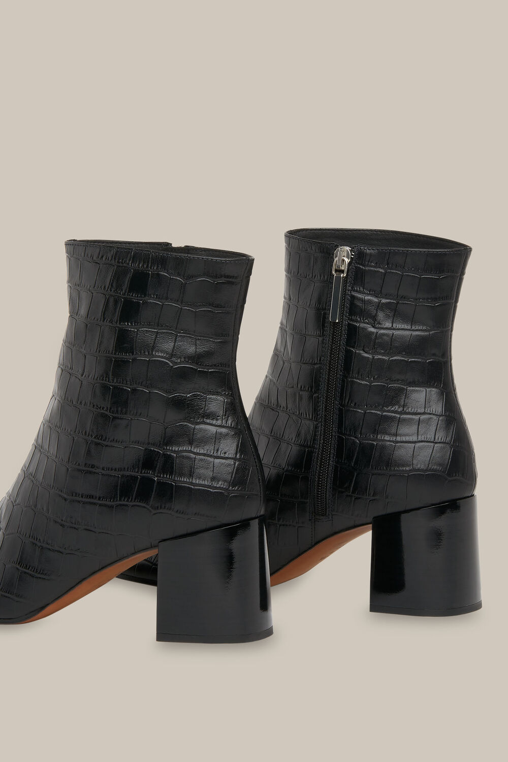 Elora Croc Block Heel Boot