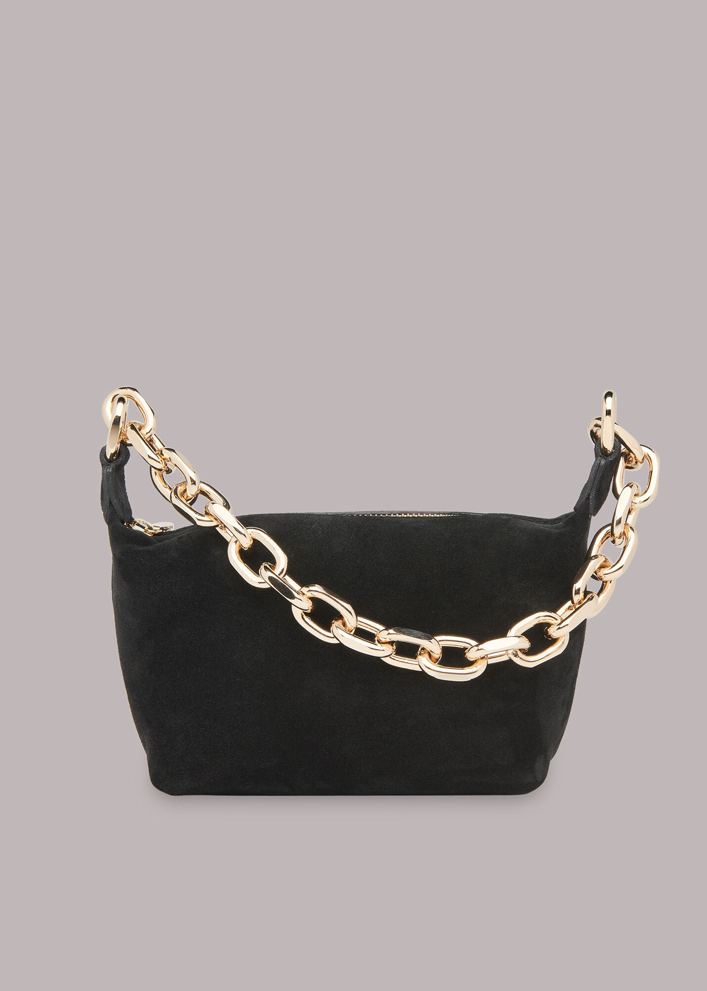 Zara- Quilted Shoulder Bag With Chain- Black – Bagallery