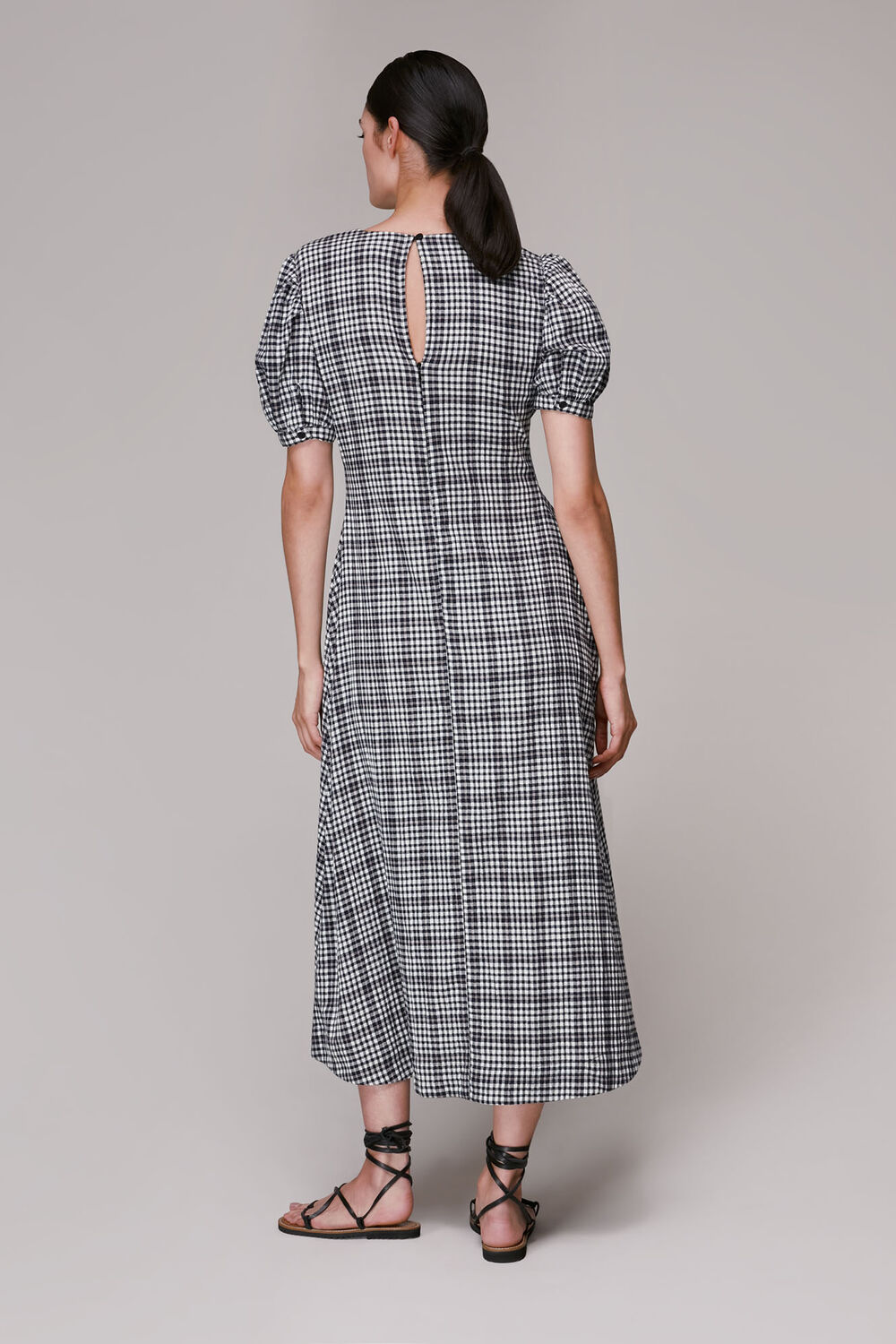 Multicolour Tabitha Checked Midi Dress