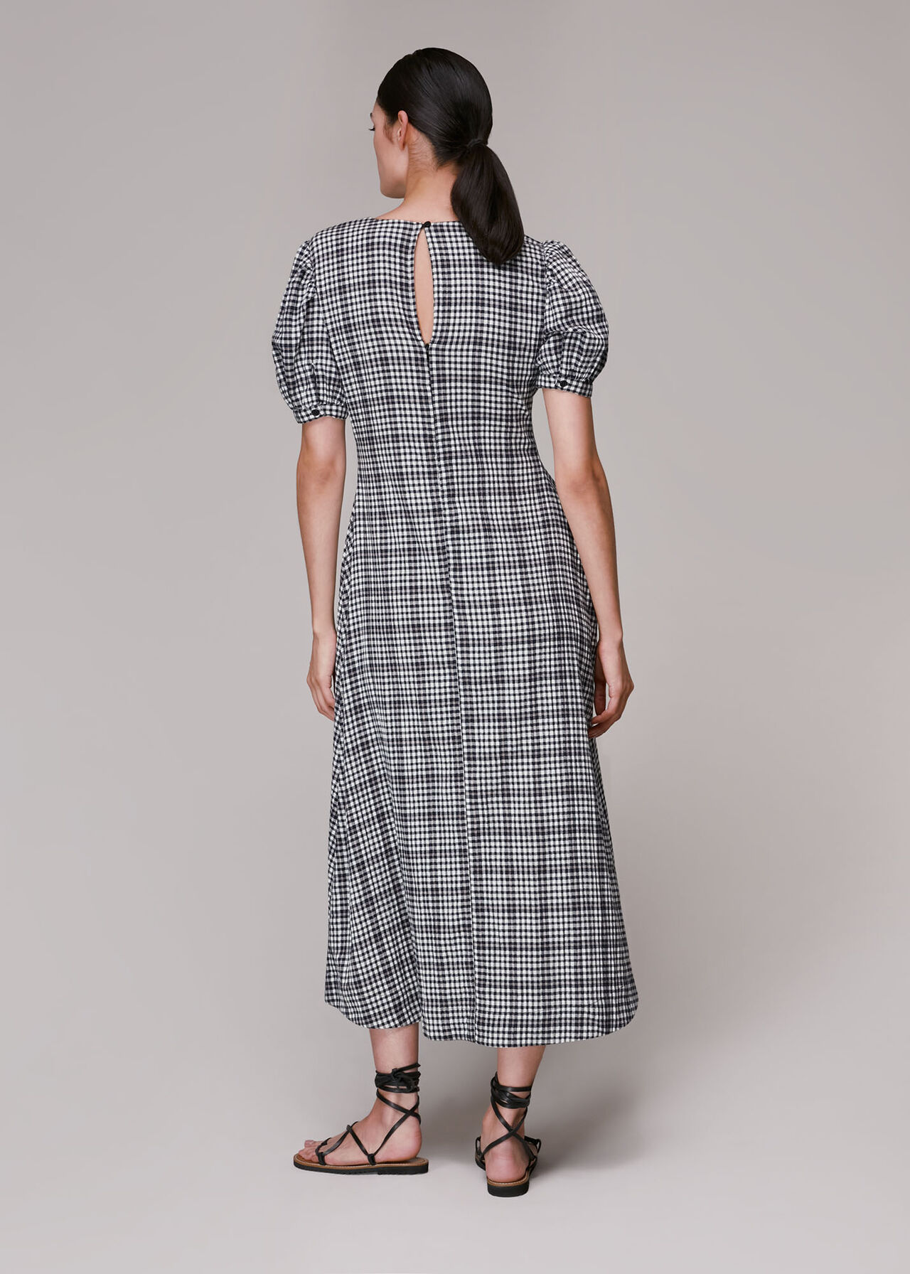 Tabitha Checked Midi Dress