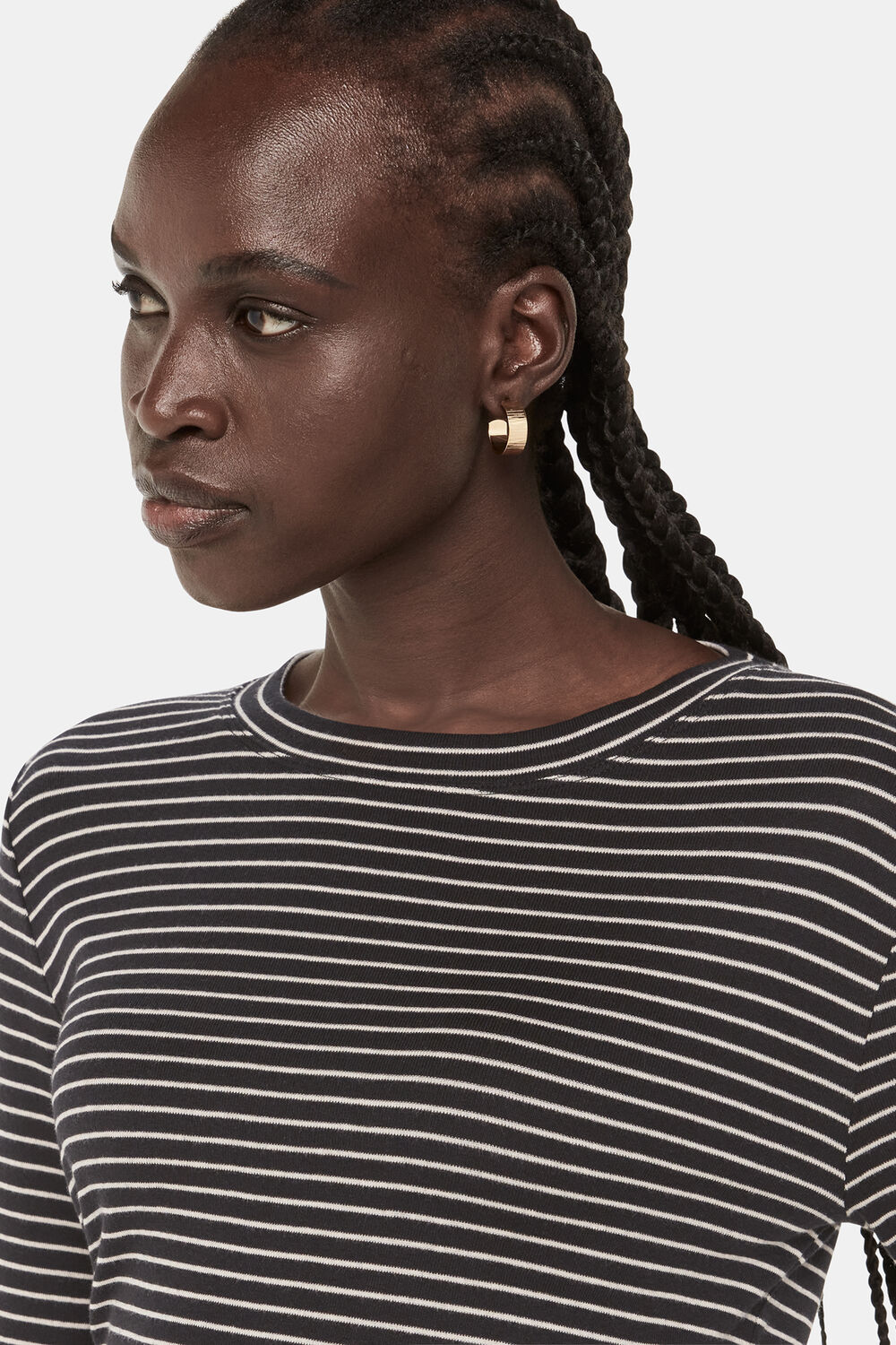 Slim Stripe Long Sleeve Crew