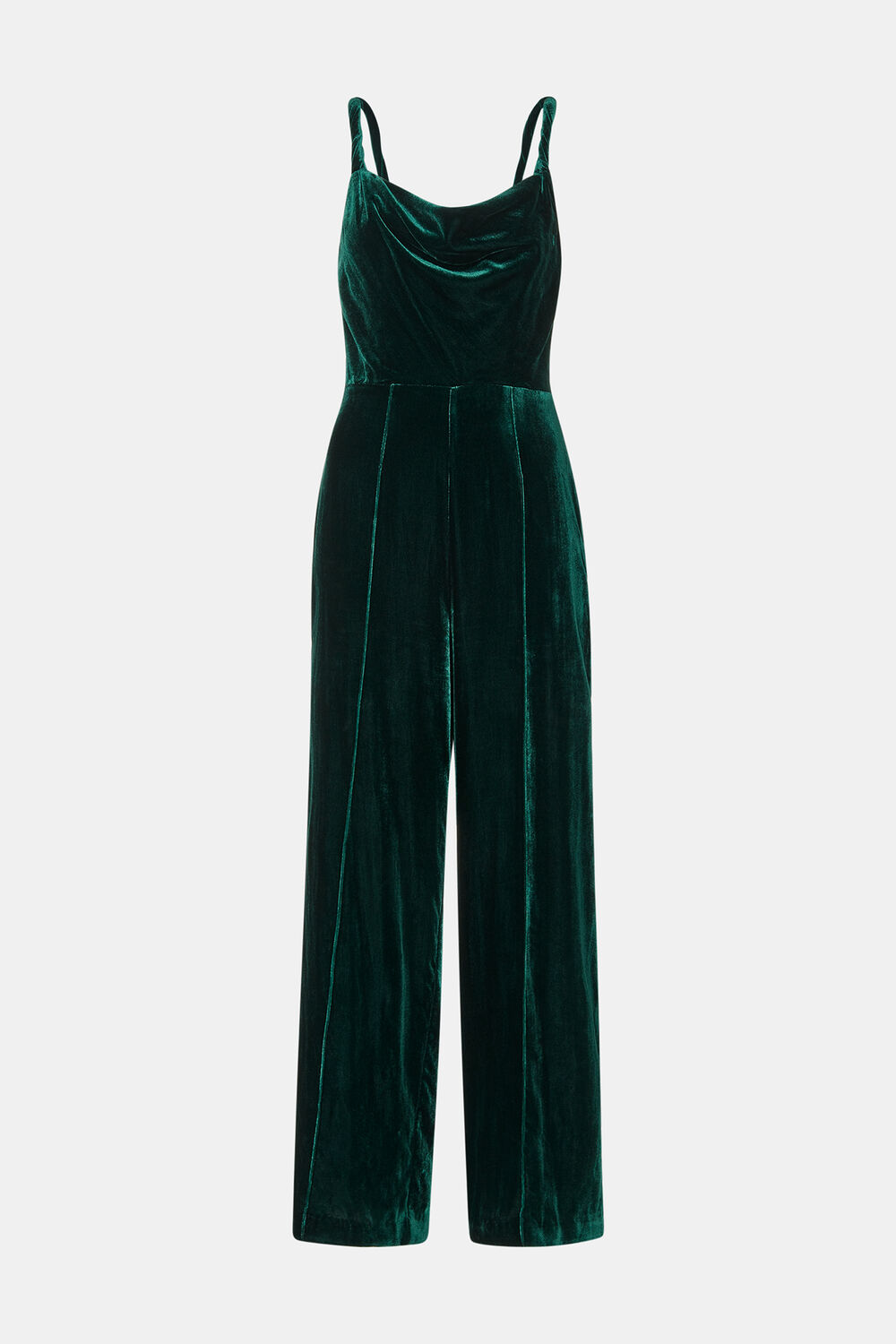 Twist Strap Velvet Jumpsuit