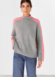 Colour Block Wool Mix Knit