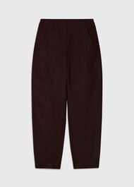 Petite Linen Barrel Leg Trouser