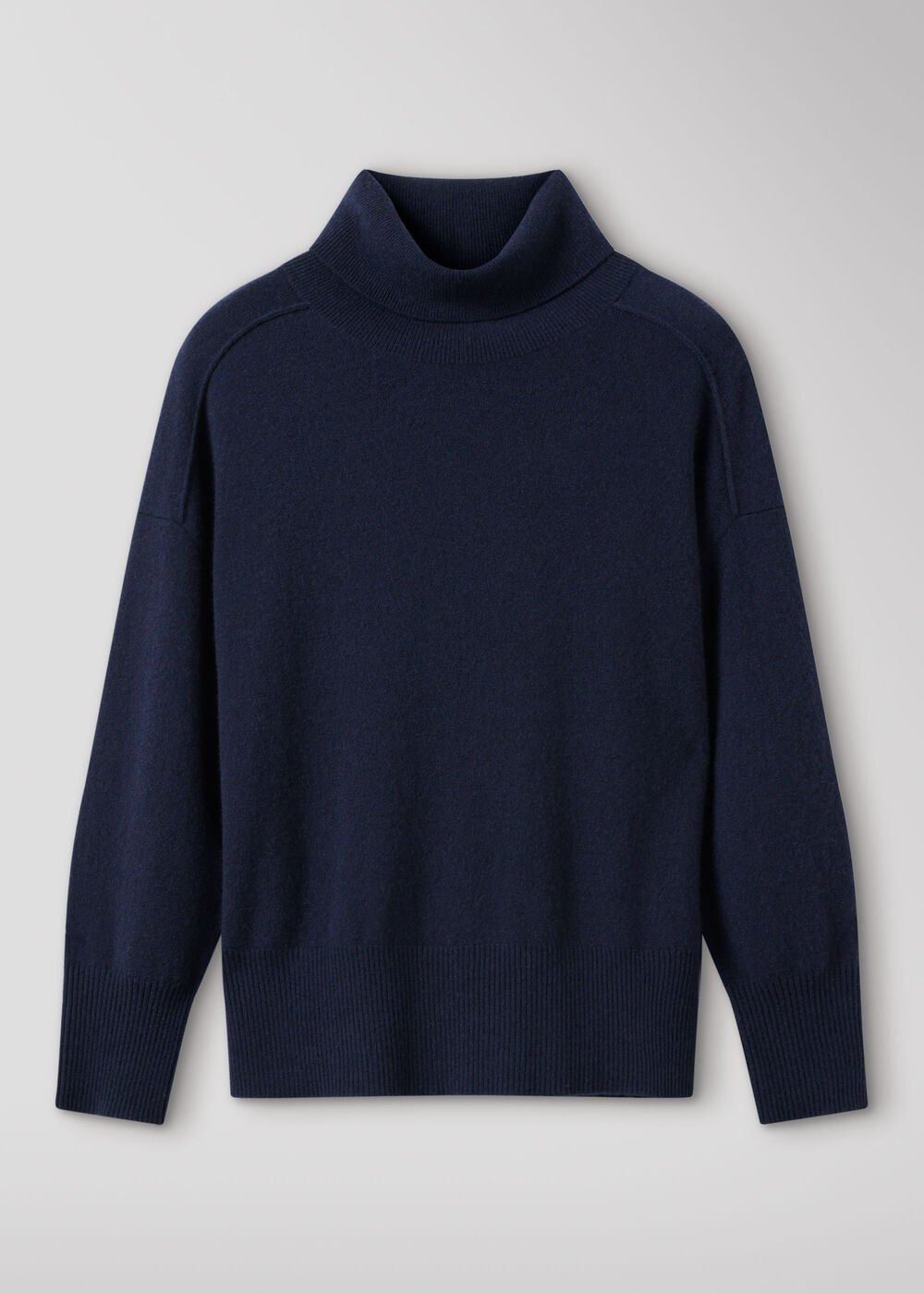 Cashmere Seam Roll Neck Knit