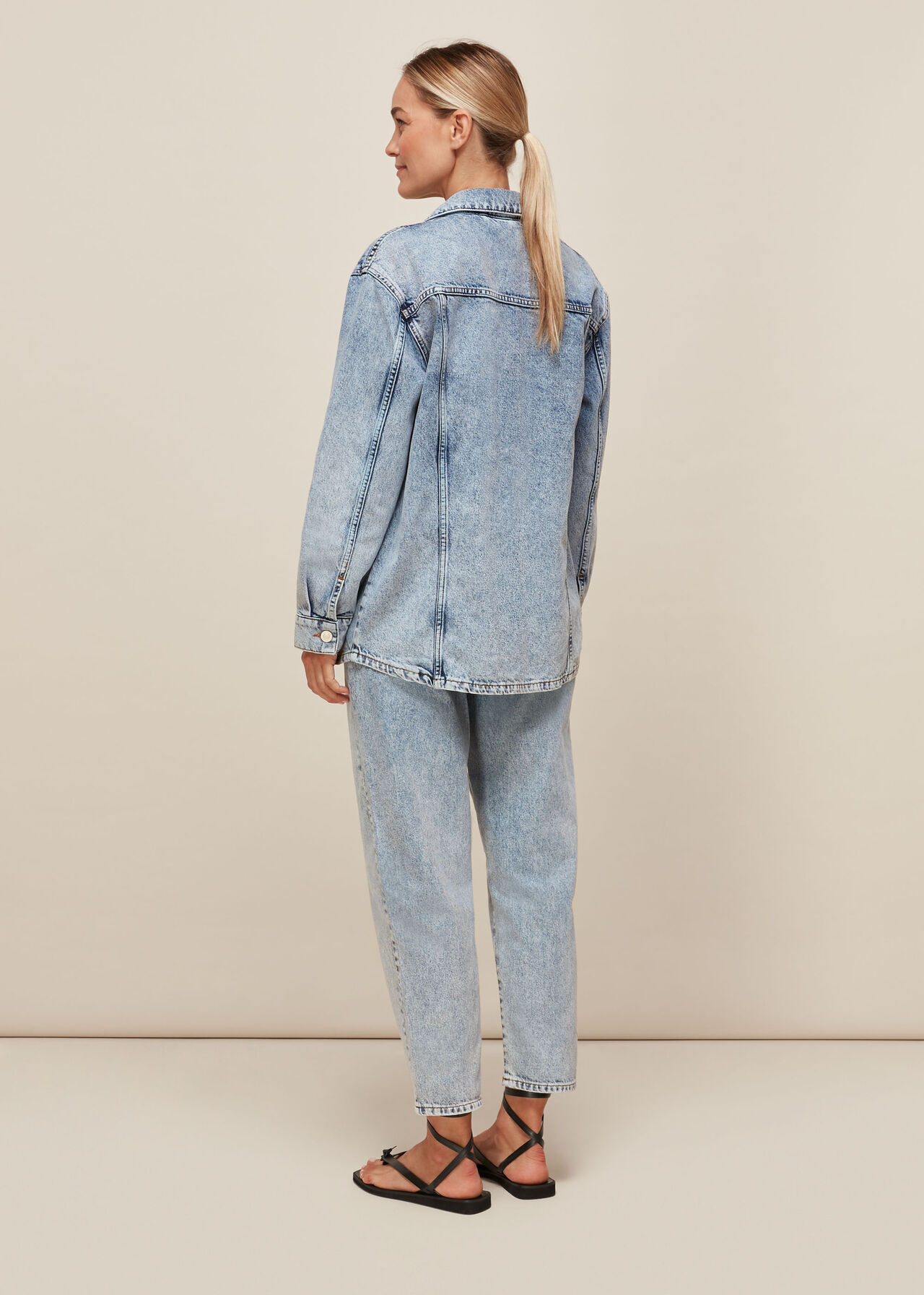 Acid Wash Denim Overshirt Denim