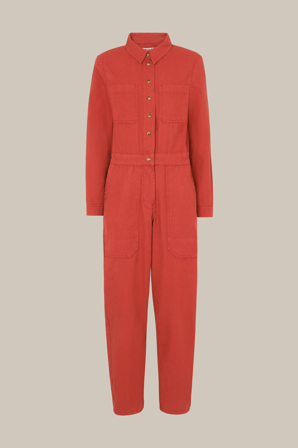 Gabby Denim Jumpsuit Dark Pink