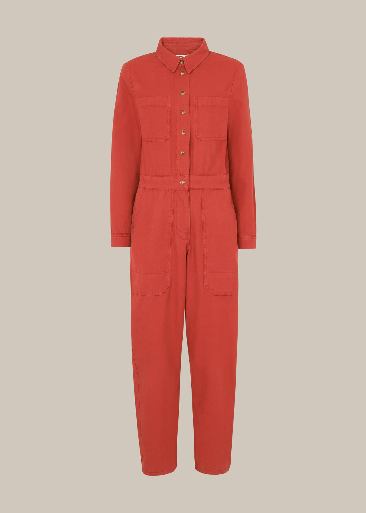 Gabby Denim Jumpsuit Dark Pink