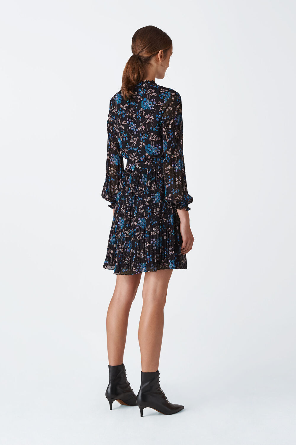 Elderberry Print Dobby Dress Black/Multi