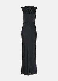Cowl Neck Satin Maxi Dress