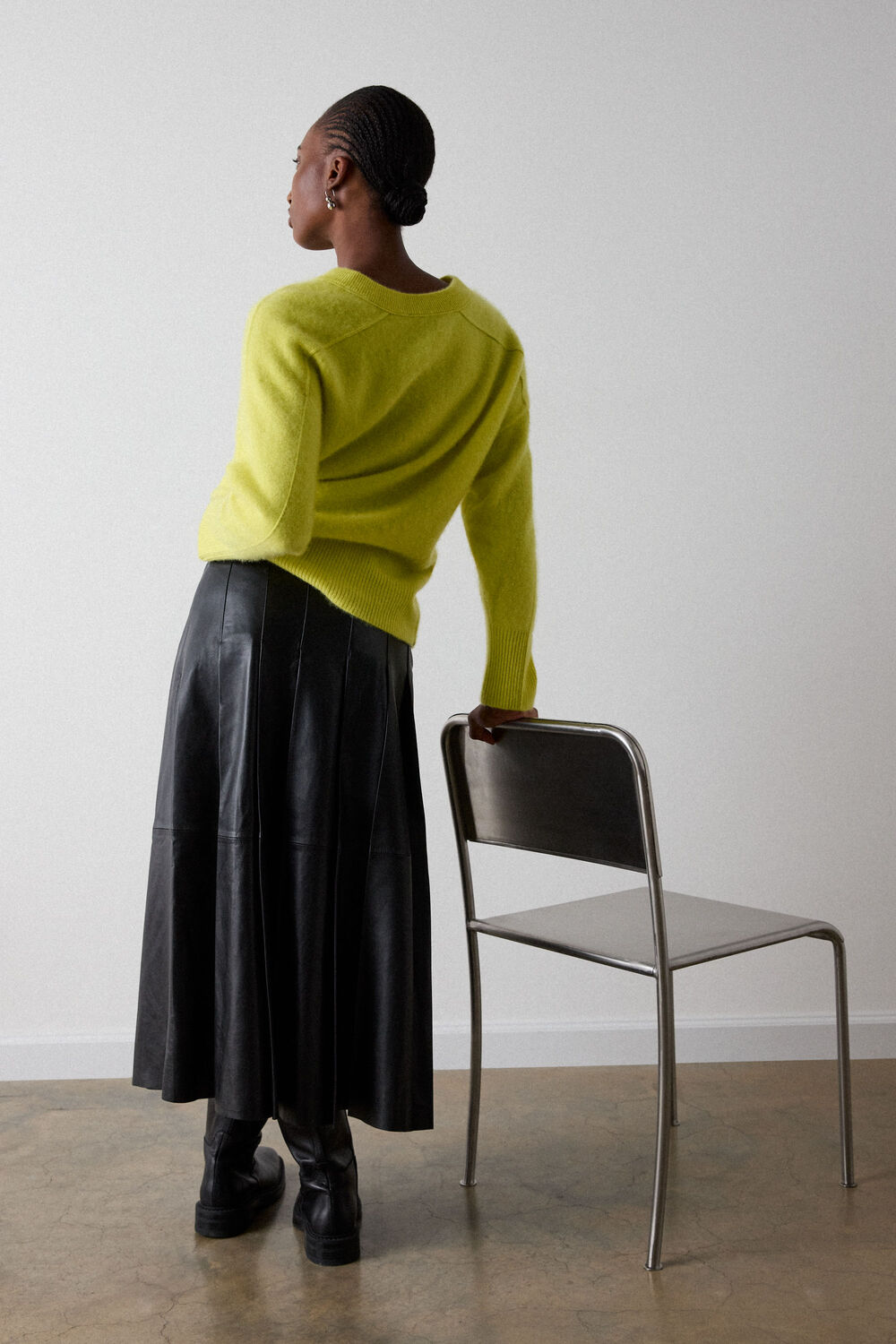Black Leather Kilt Skirt