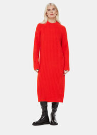 Petite Ribbed Midi Knit Dress