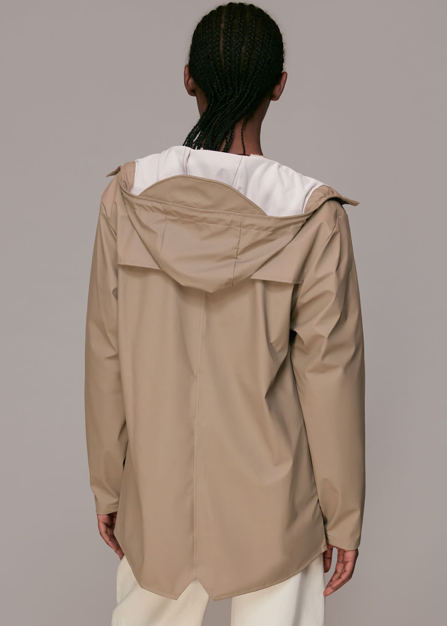 Rains beige jacket deals