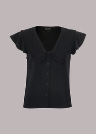 Short Sleeve Collar Top