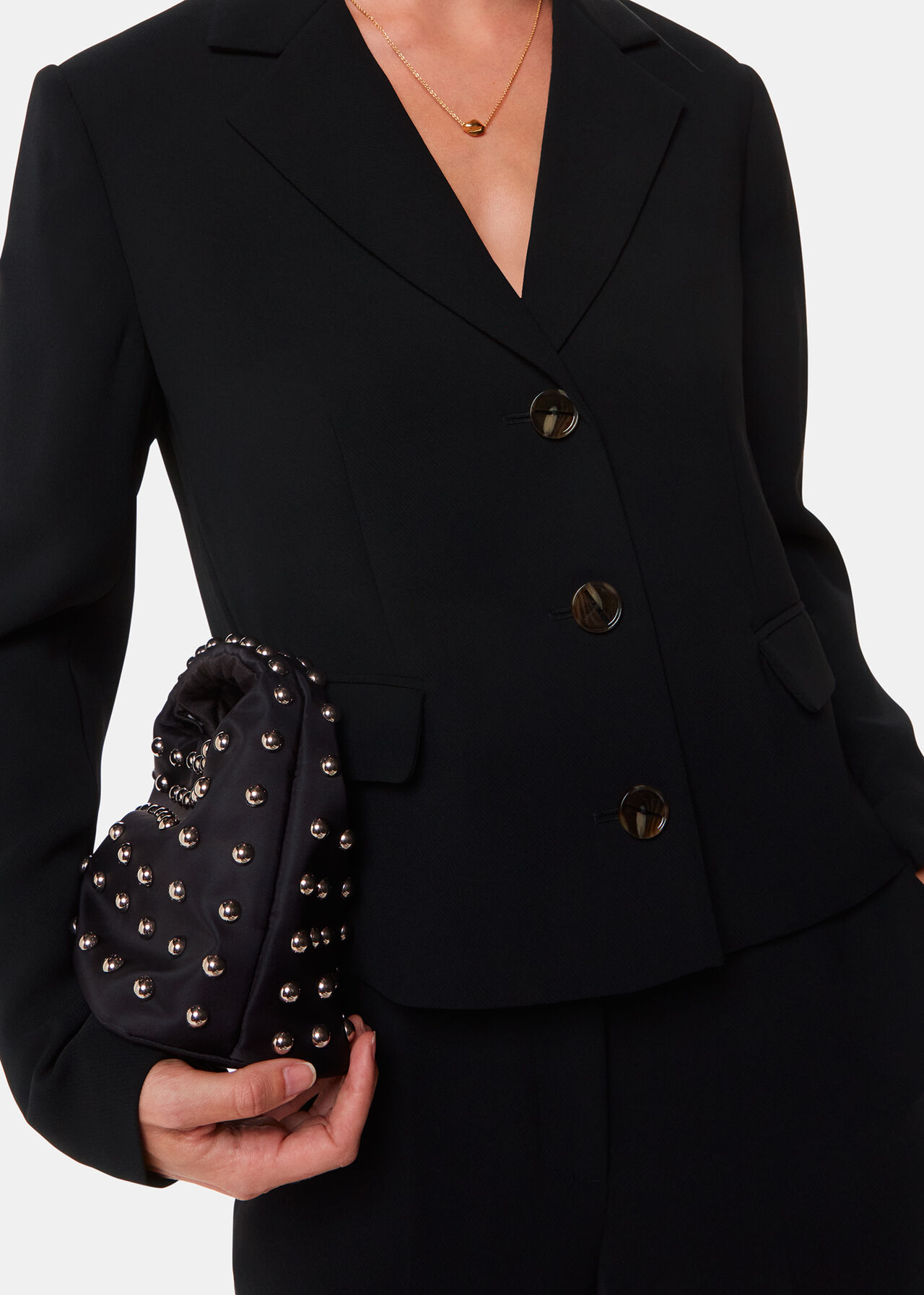 Tailored Short Crepe Blazer