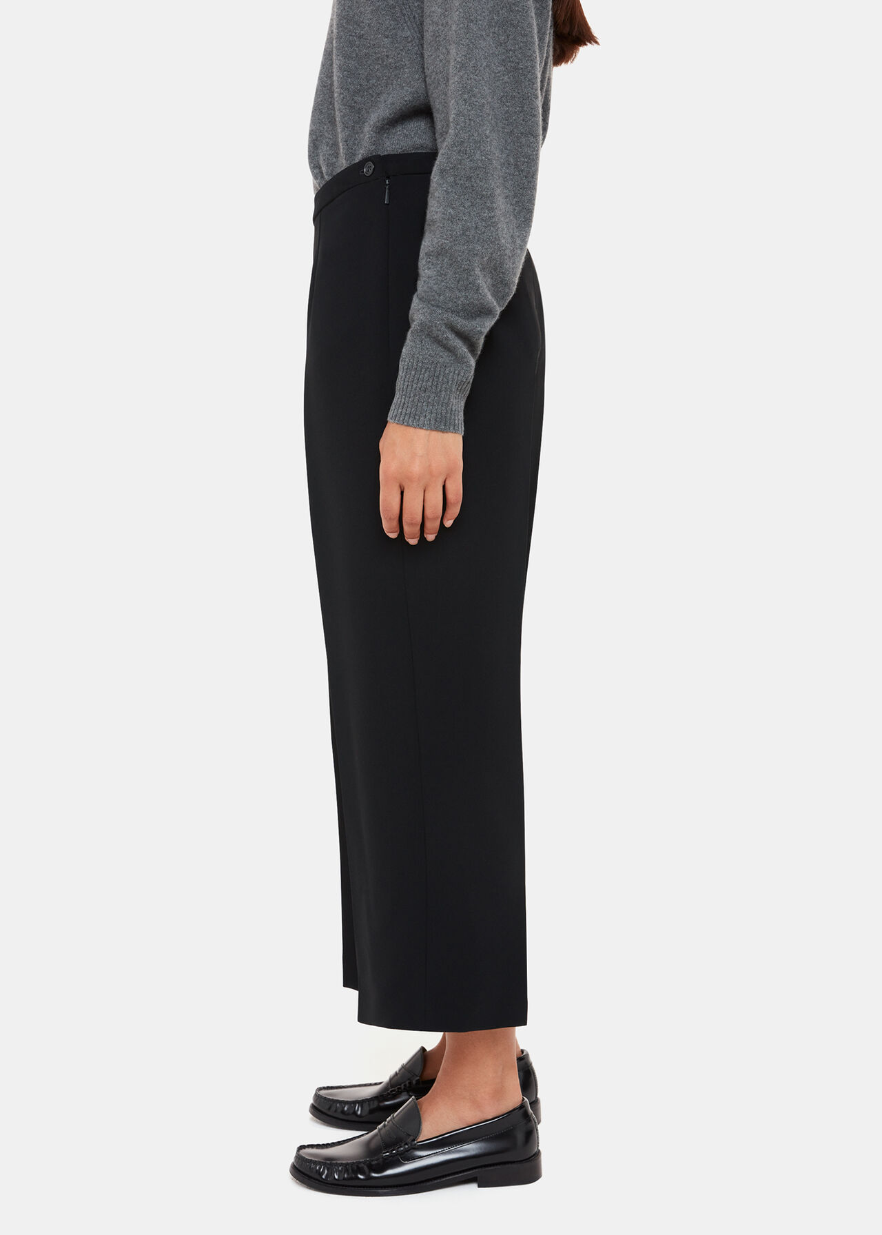 Wide Leg Cropped Trouser