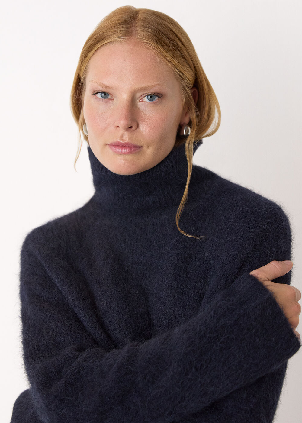 Alpaca Blend Funnel Knit