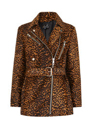 Leopard Leather Biker