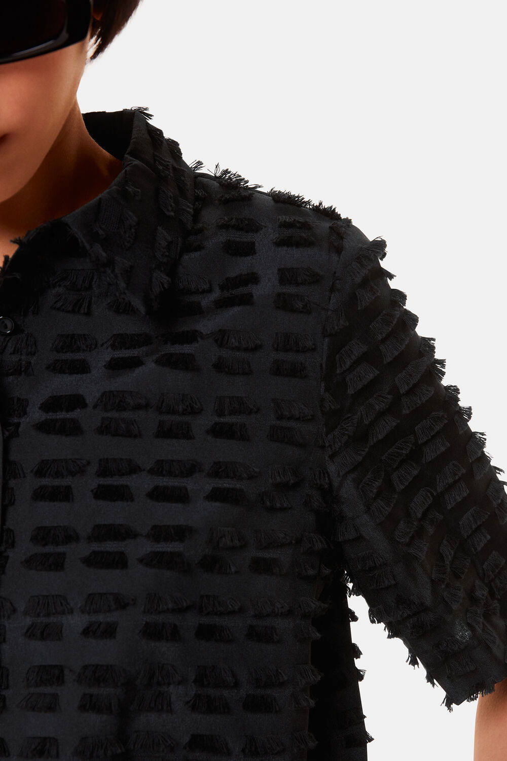 Black Cami Fringe Shirt