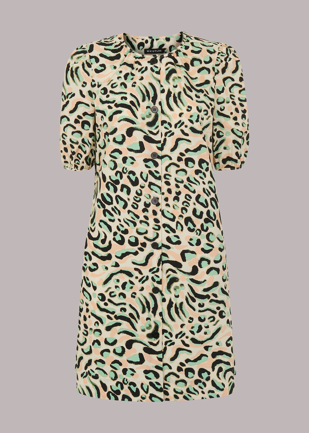 Fluro Animal Button Up Dress