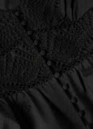 Cotton Broderie V Neck Blouse