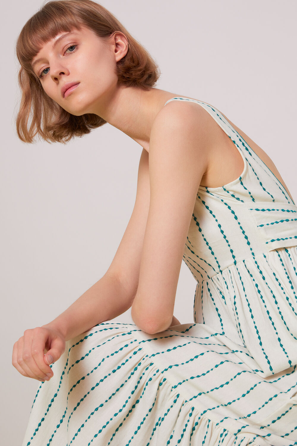 Marin Embroidered Midi Dress