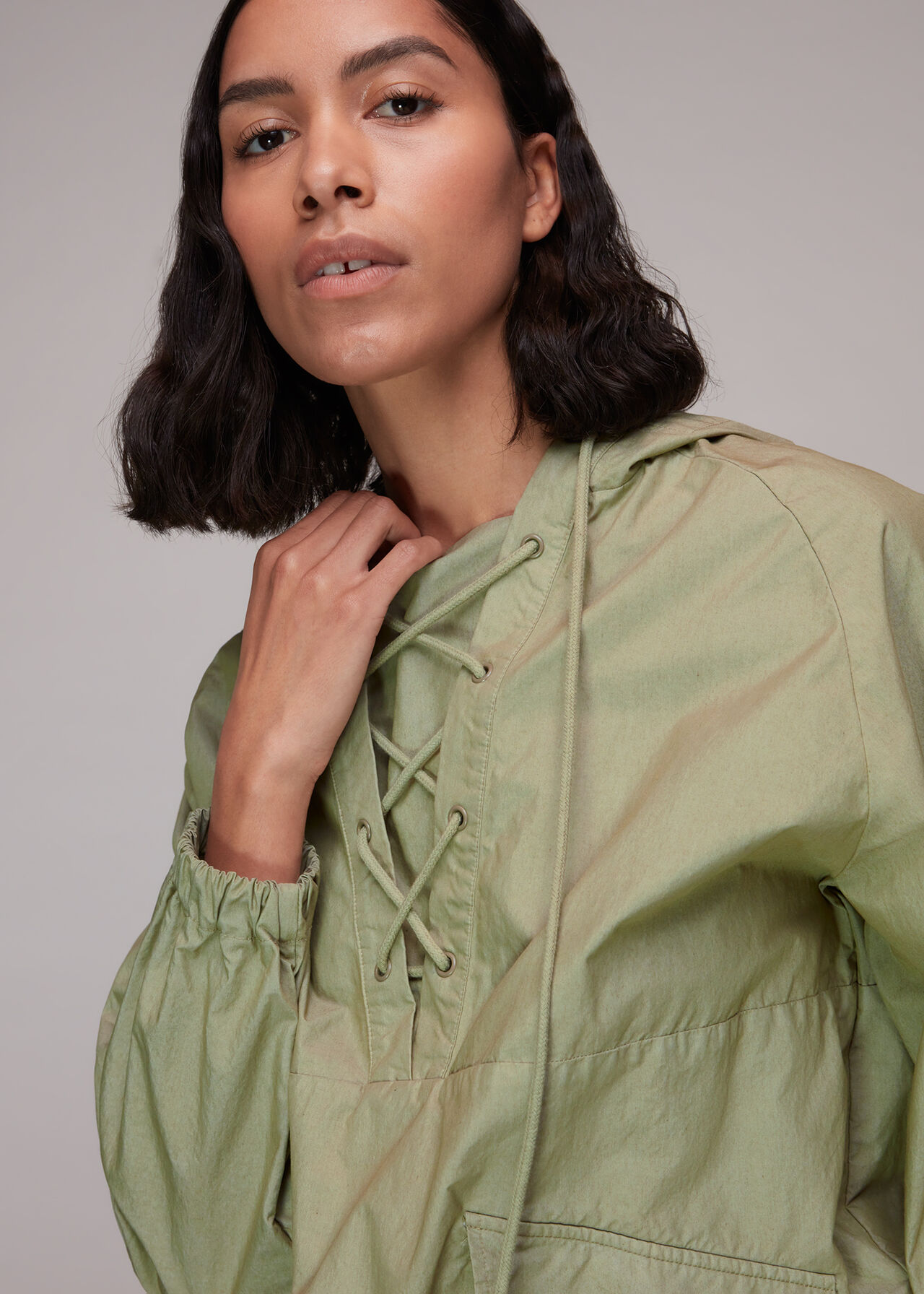 Lottie Tie Neck Windbreaker