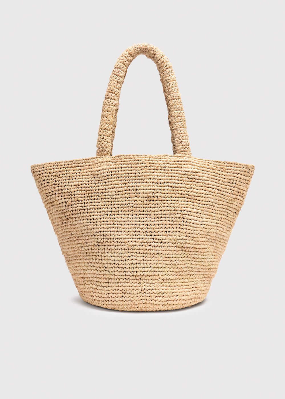 Straw Tote Bag With Charm