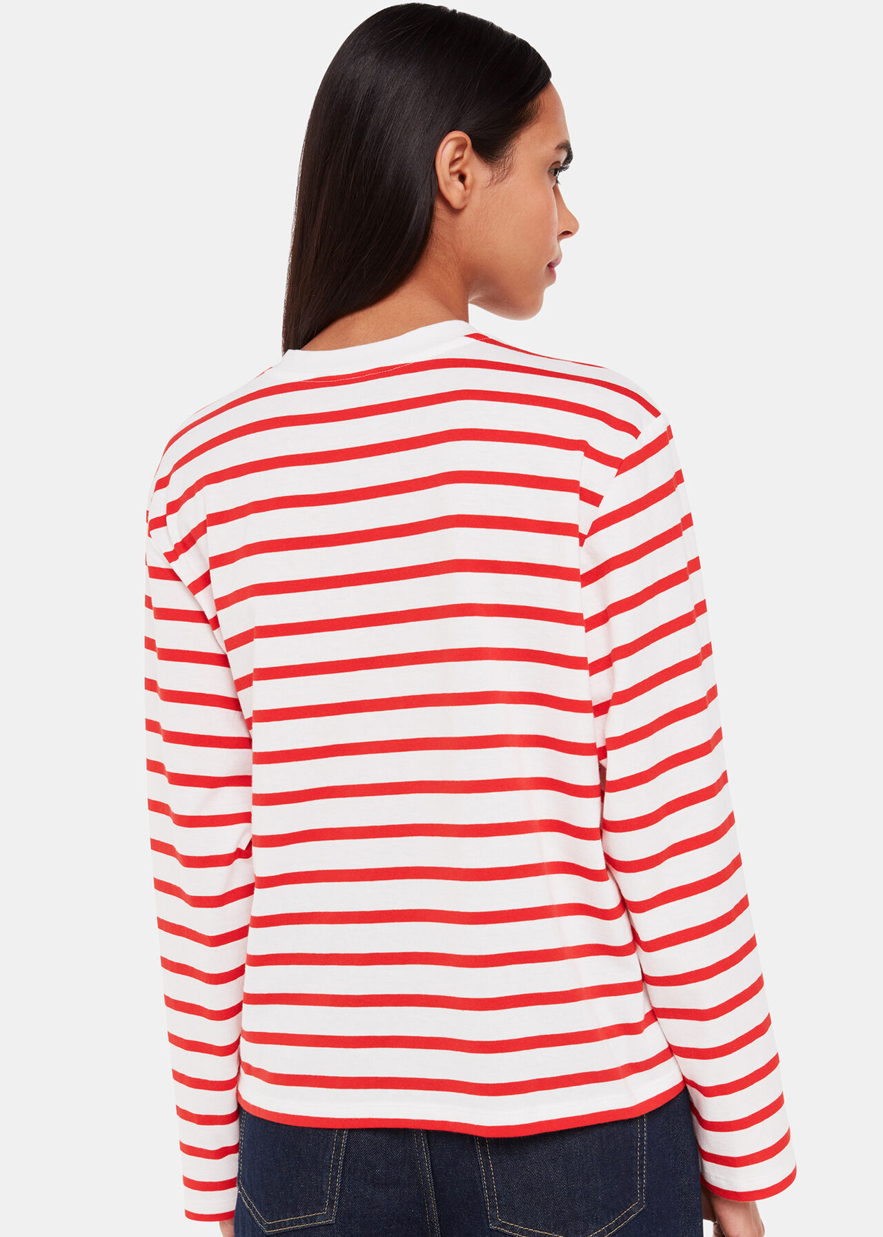 Red/Multi Stripe Cotton Top | WHISTLES