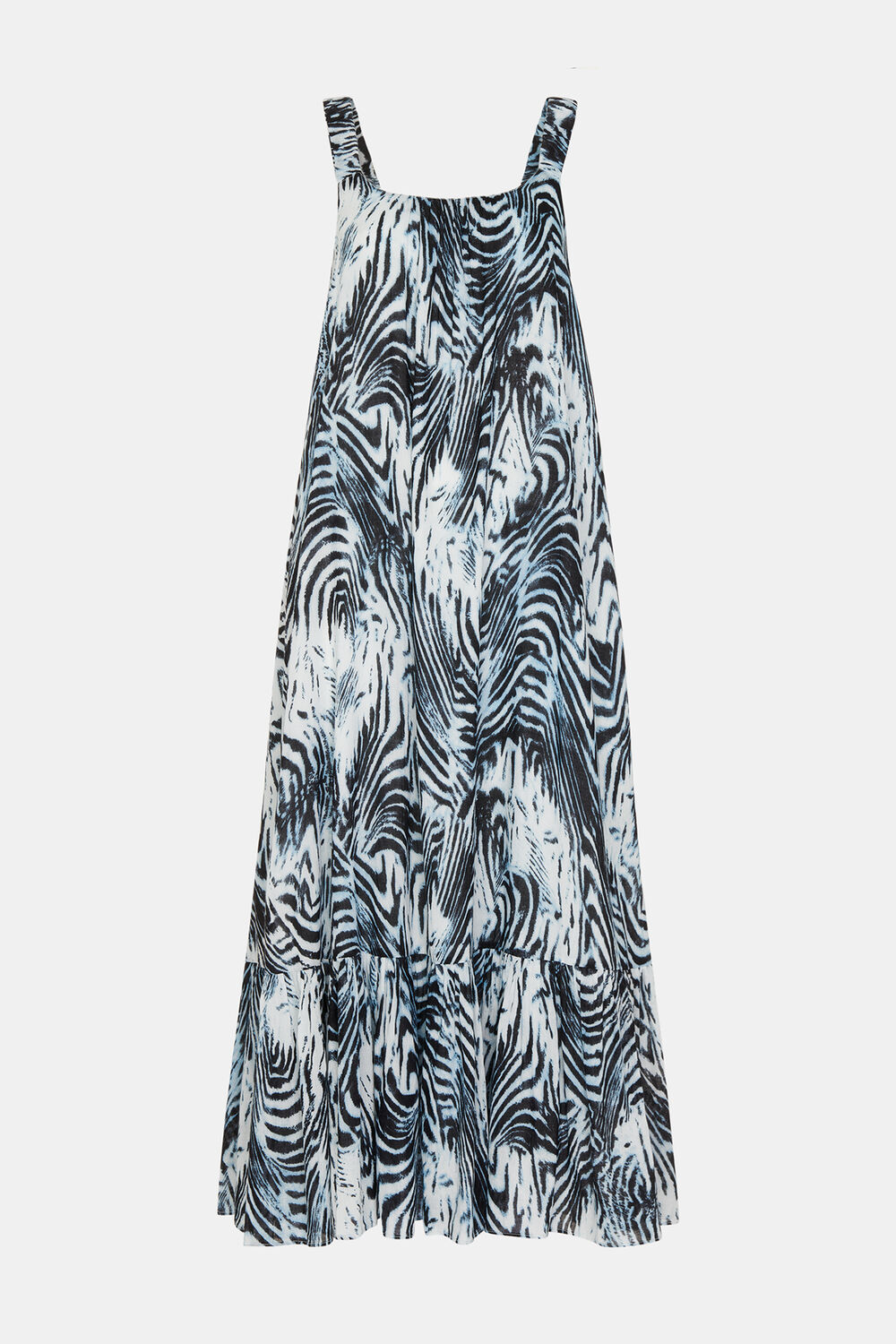 Blue Warped Tiger Rhea Dress