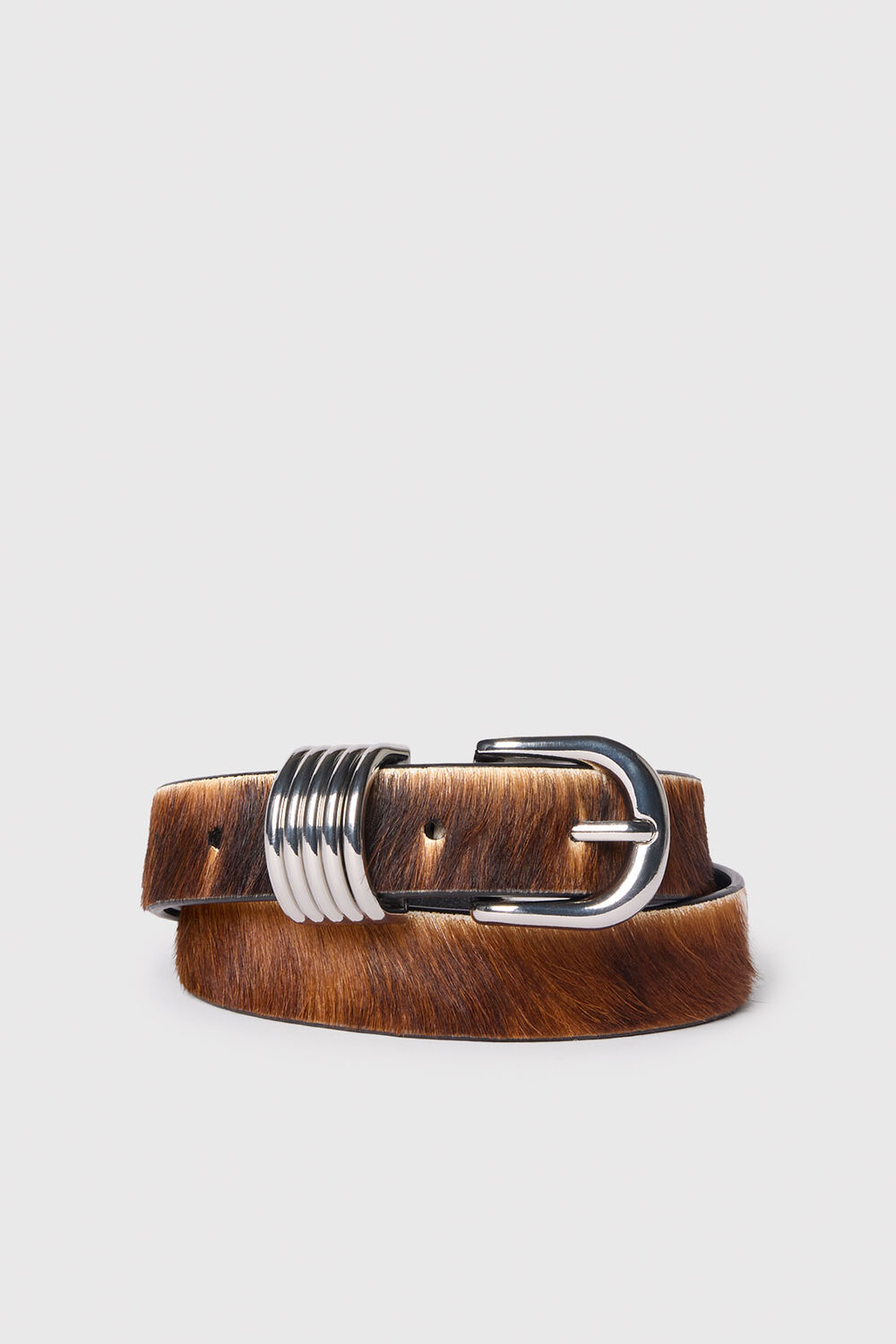 Cow Hair-On Multi Ring Belt