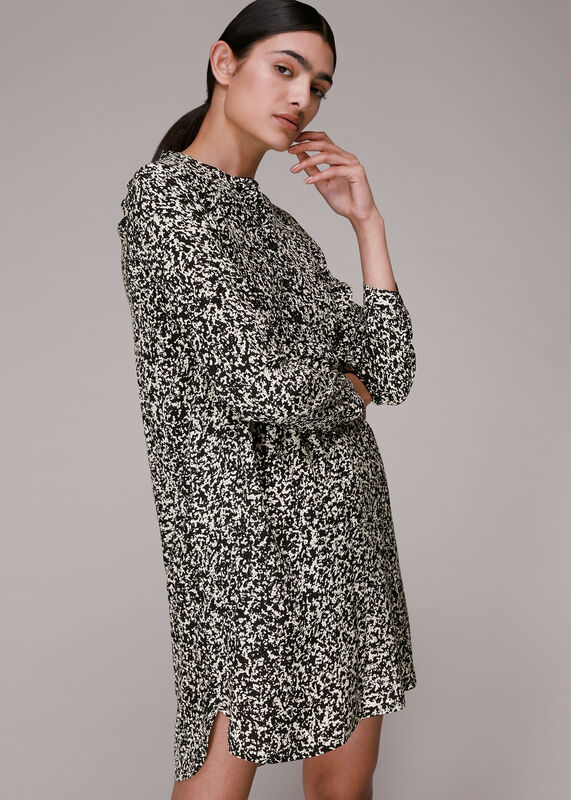 Black Piper Abstract Fleck Dress