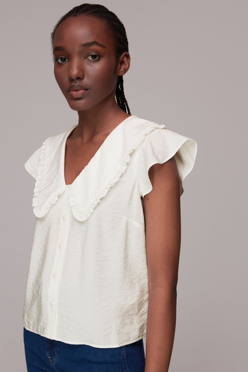 Short Sleeve Collar Top