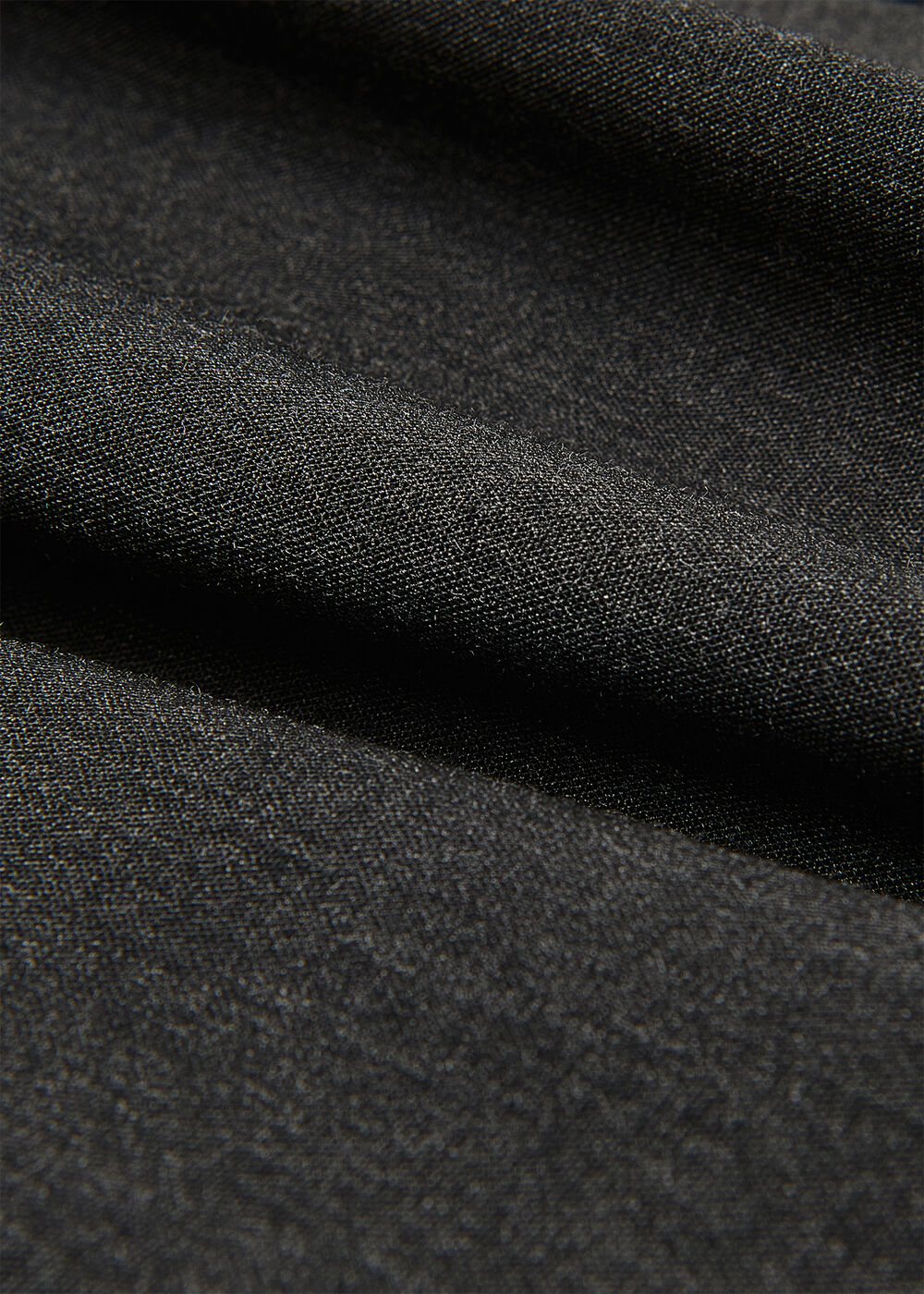 Petite Wool Blend Barrel Trouser