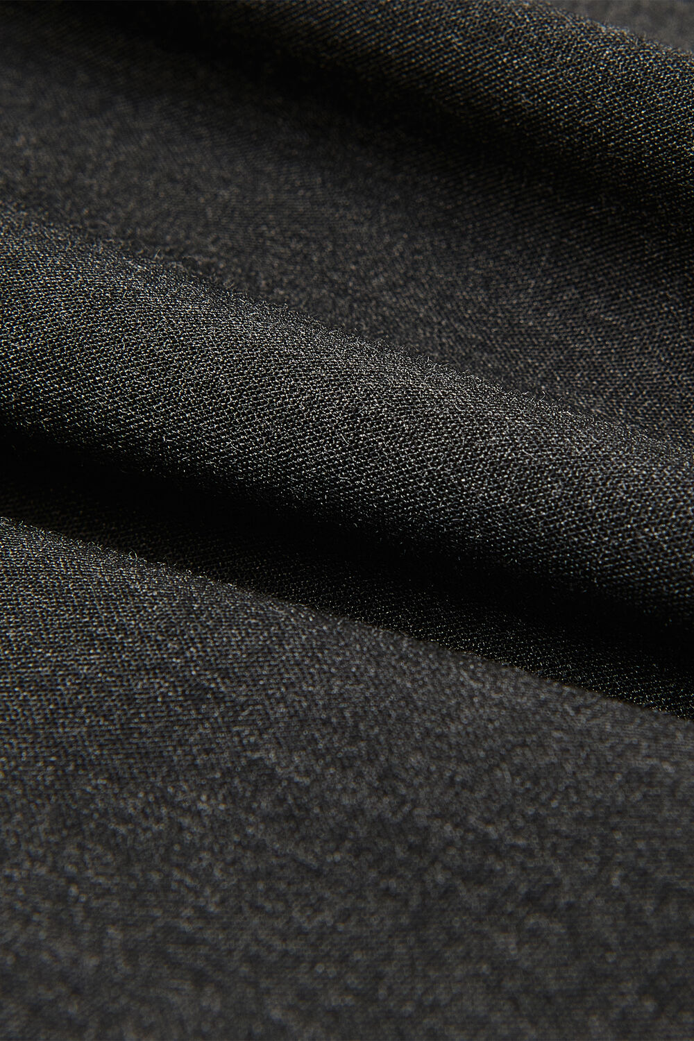 Dark Grey Petite Wool Blend Barrel Trouser