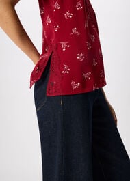 Floral Lace Trim Top