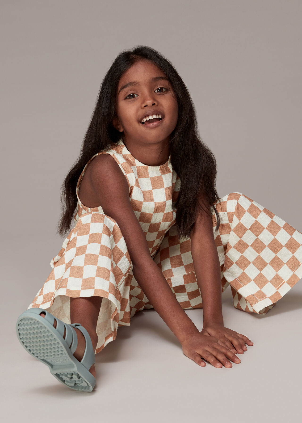 Checkerboard Wide Leg Trouser