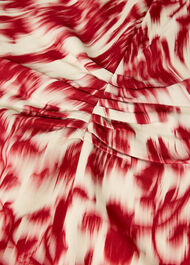 Blurred Floral Crepe Dress