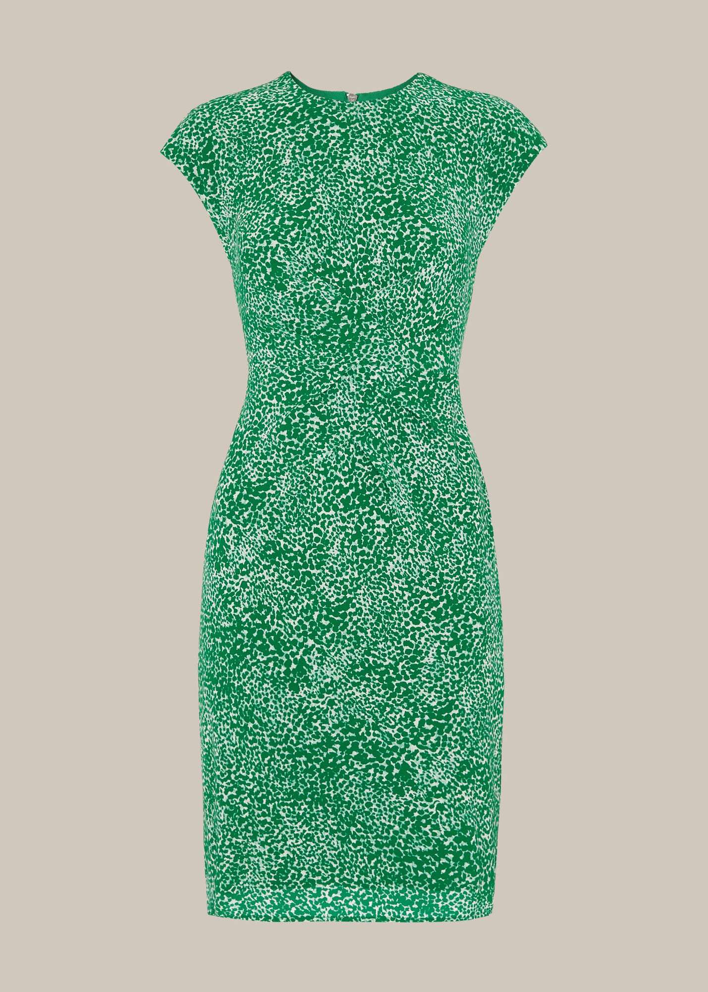 Green/Multi Blot Animal Silk Bodycon | WHISTLES