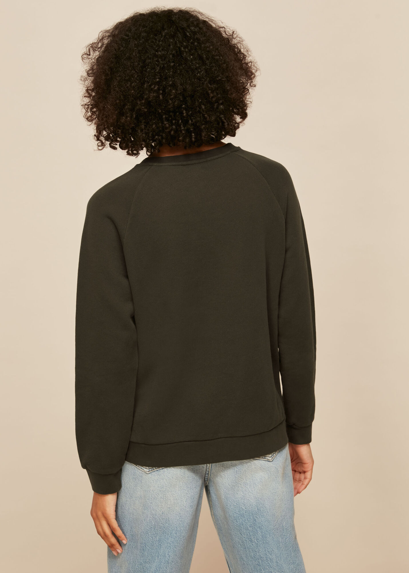 Khaki Long Island Sweatshirt | WHISTLES