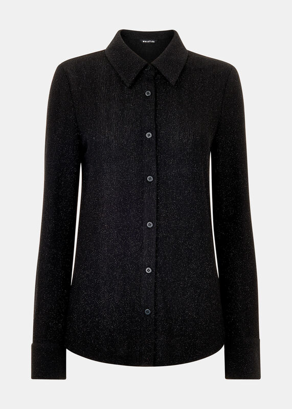 Black Eva Sparkle Shirt